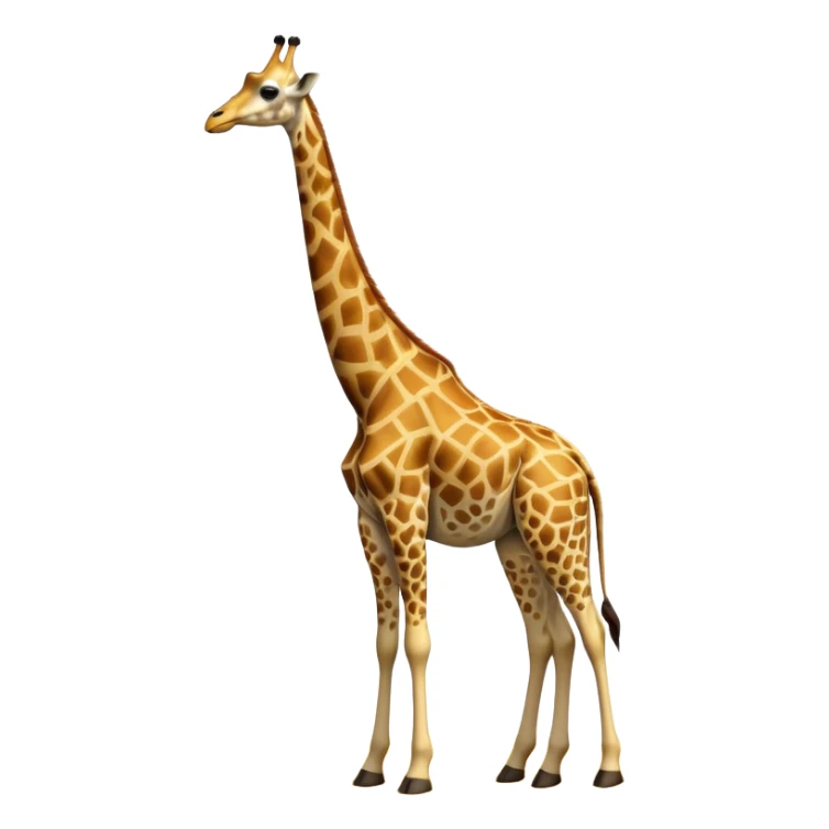 cinematic-giraffe-realistic-full-body-standing-emoji,-towering-elegantly-over-the-savanna,-long-neck-arched-slightly,-head-tilted-dramatically,-sleek-golden-coat-with-bold-brown-patches,-large-dark-eyes-exuding-playful-wisdom,-simplified-yet-realistic-focused-features,-highly-detailed,-glowing-with-an-almost-sarcastic-glow sticker