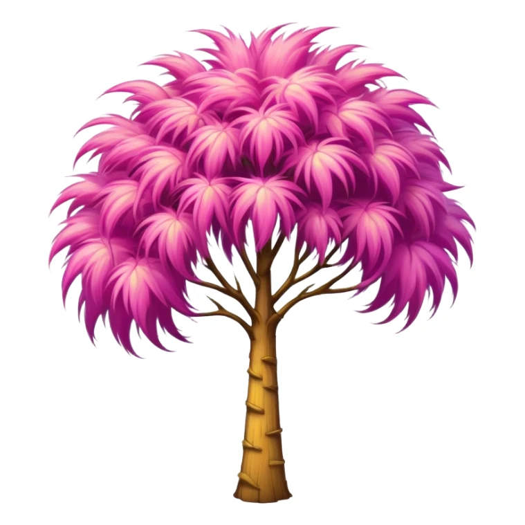 colorful fluffy Truffula tree from The Lorax with bright tuft on top and tall thin trunk sticker