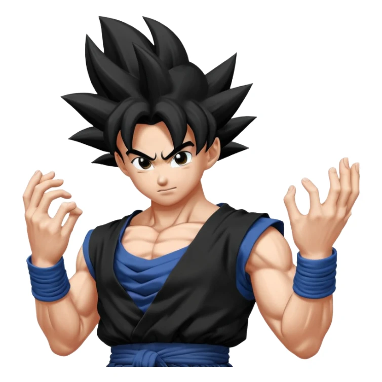 Goku black and Goku white Potara fusion = vegito black white sticker