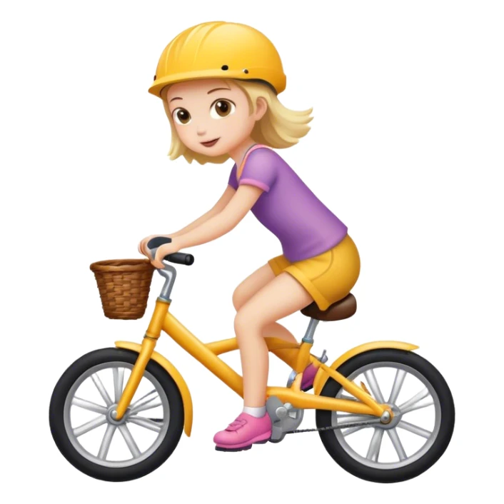 Little girl on a bike sticker