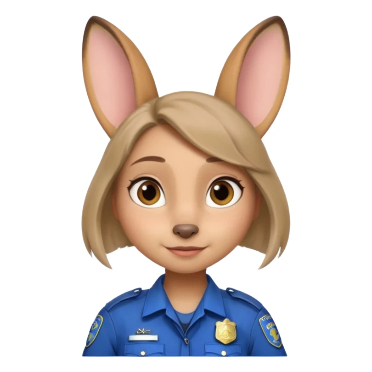 judy hopps with police suit from zootopia, pixar sticker