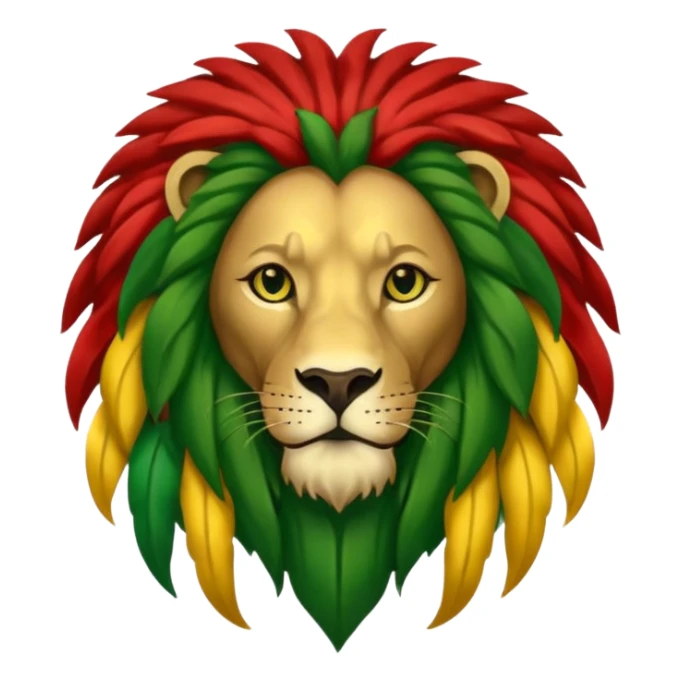 Bob Marley heraldic crest with ethiopian colors sticker