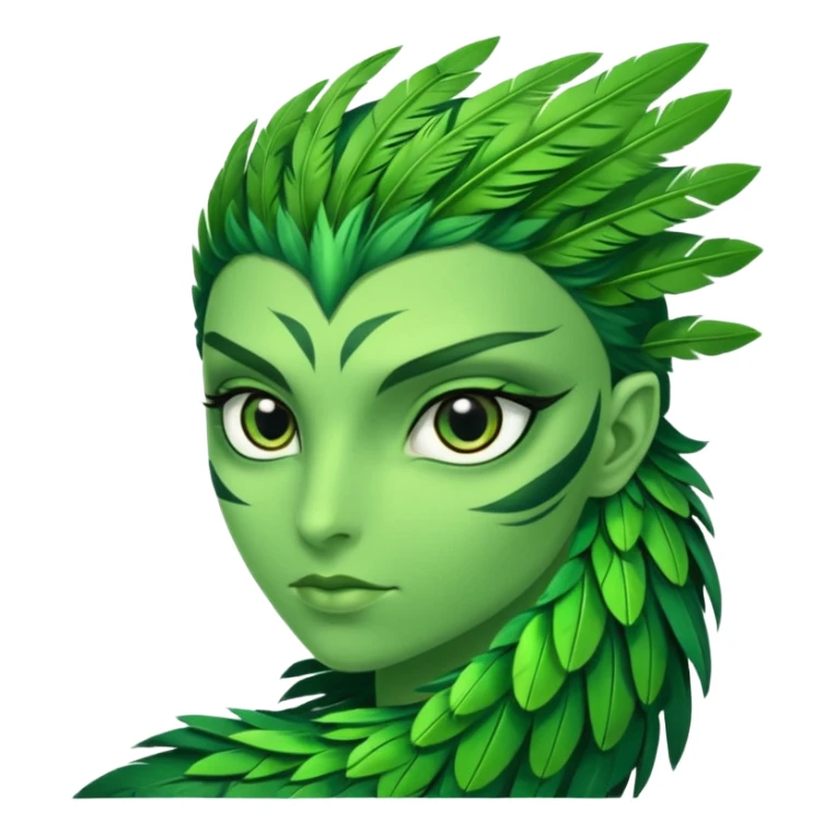 close up looking into the green eye of a greenhawk sticker