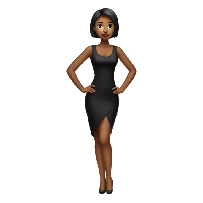 girl with smooth red tail in black tight dress sticker