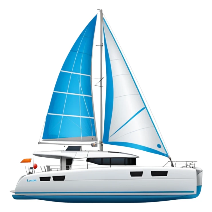 lagoon 43 catamaran facing to the right on white background sticker