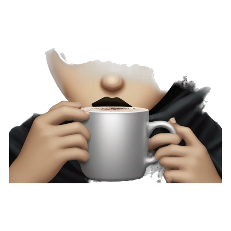 Goth girl under blanket sipping hot chocolate sticker