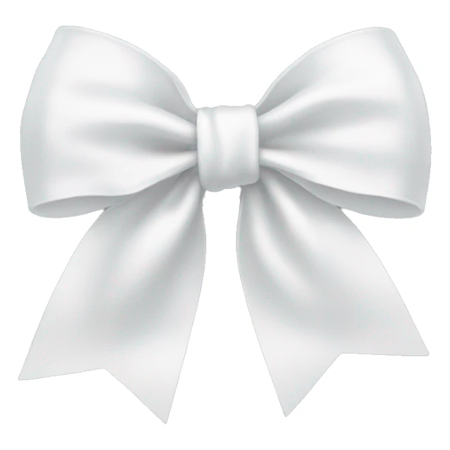 White bow on white bow sticker