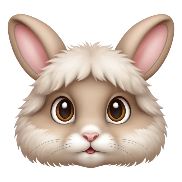 adorable bunny rabbit with big eyes and fluffy fur sticker