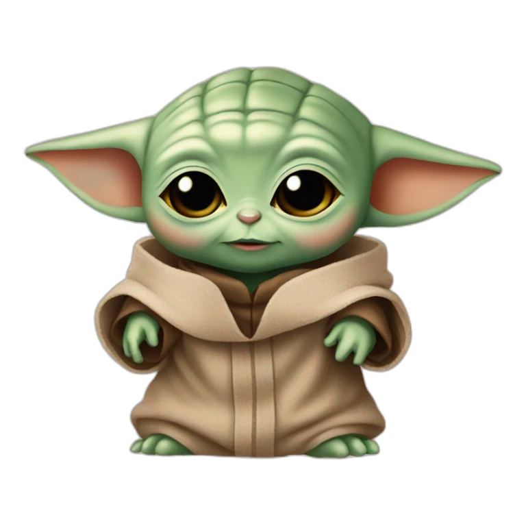 baby yoda in love sticker