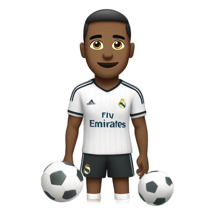 Soccer player with Real Madrid shirt on sticker