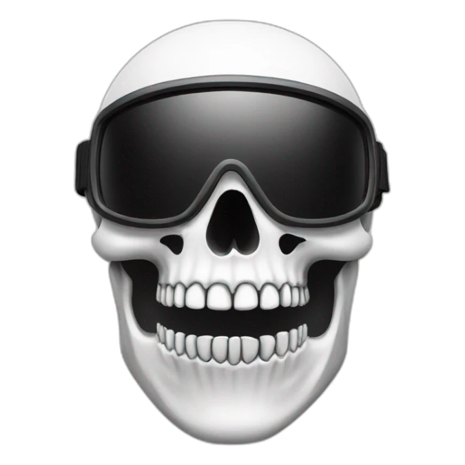 Ski skull sticker