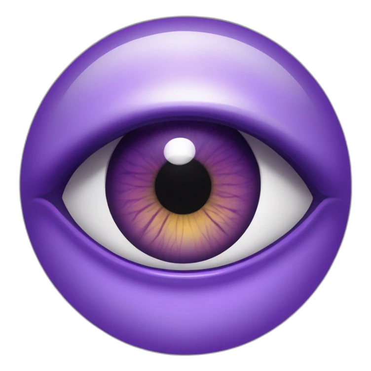 majestic godly violet iris eyeball serious intense symmetrical knowledgable sticker