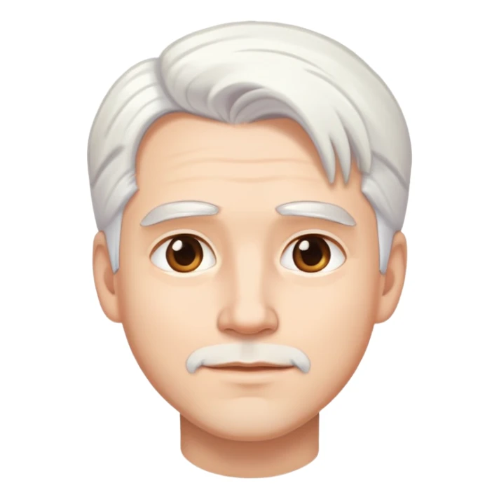 Hombre de pelo blanco muy guapoy adorable sticker