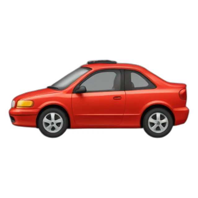 Une voiture sur un feu rouge sticker