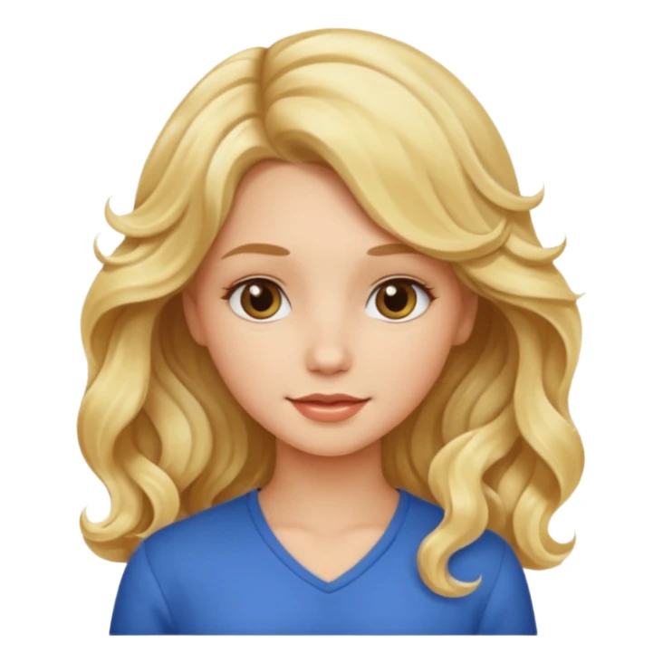 Beautiful blonde wavy hair girl sticker