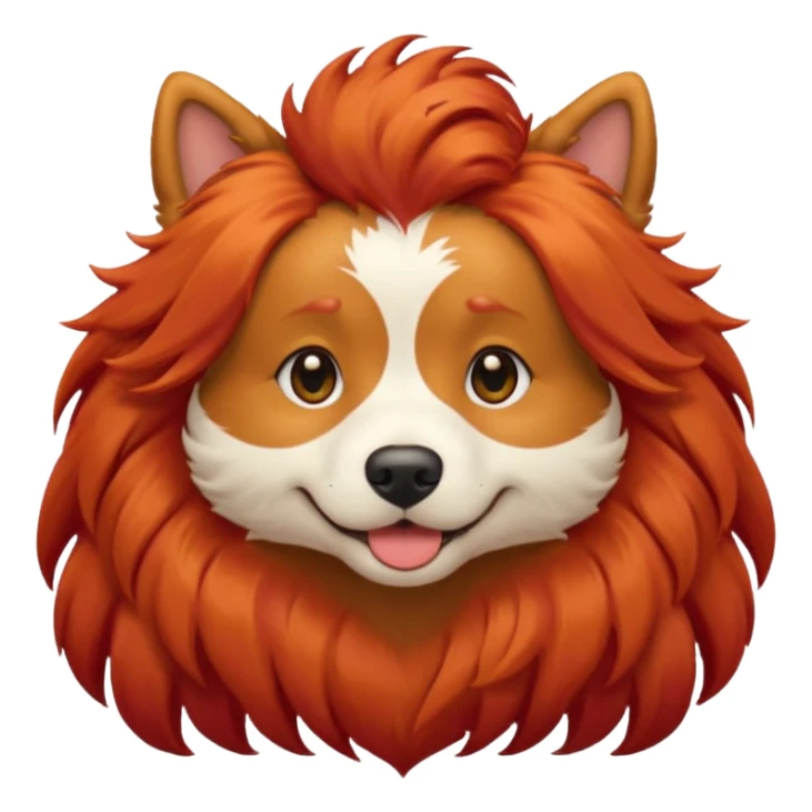 dog withlong  red hair sticker