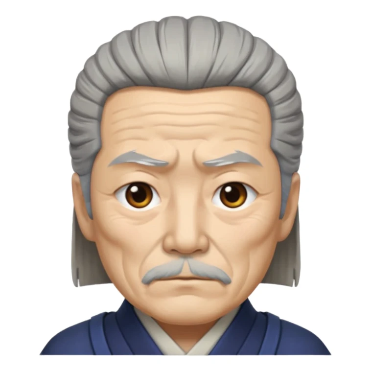 Japanese Castle Lord, old, half body sticker