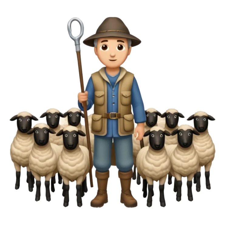 Structure et gouvernance, un berger qui guide son troupeau  sticker