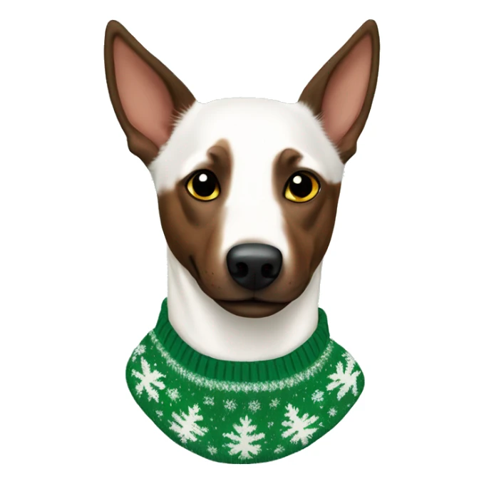 Australian kelpie with white Christmas sweater  sticker