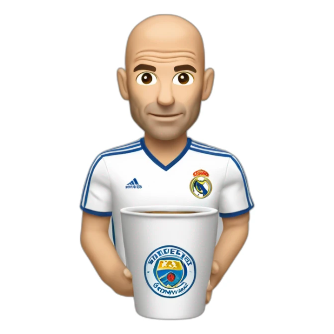 Zinedine Zidane Wicht thé wormienne cup sticker