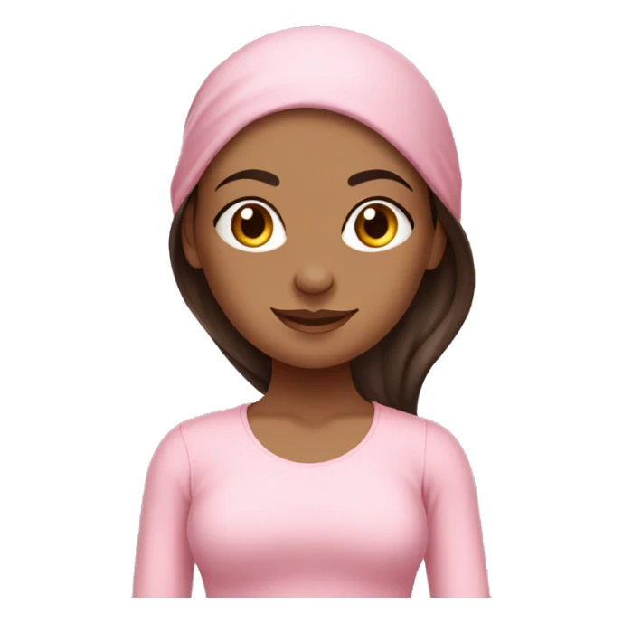 brunett yoga girl light pink clothes n sticker