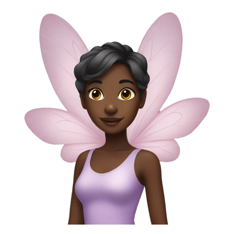 Black girl, fairy wings sticker