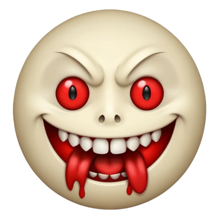 Insane smiley face who’s greedy and has red tired eyes evil  sticker