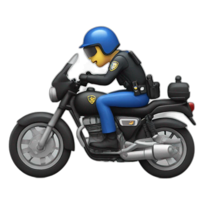 Policiers qui fait un Wheeling en moto sticker