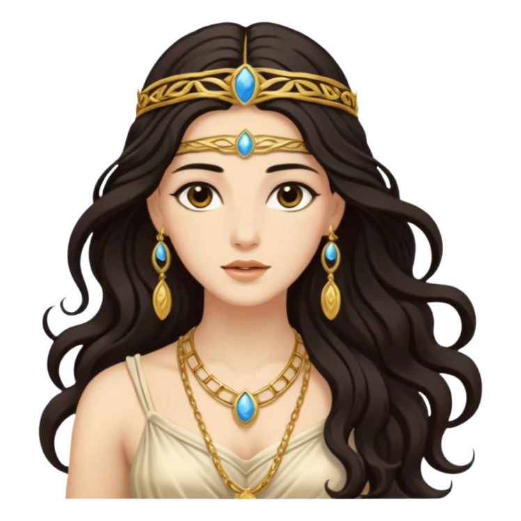 greek goddess back hair sticker