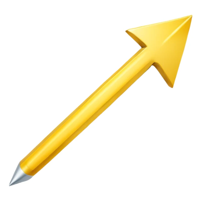 A simple yellow skinny (#EBAA3C) arrow pointing to the right sticker