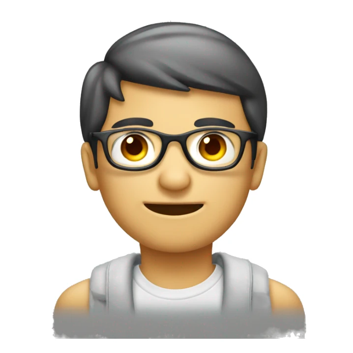 Ragazzo con gli occhiali che si inchina sticker