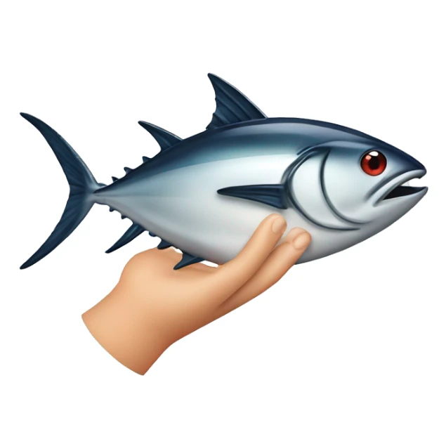 Tuna fish with Italian hand sticker