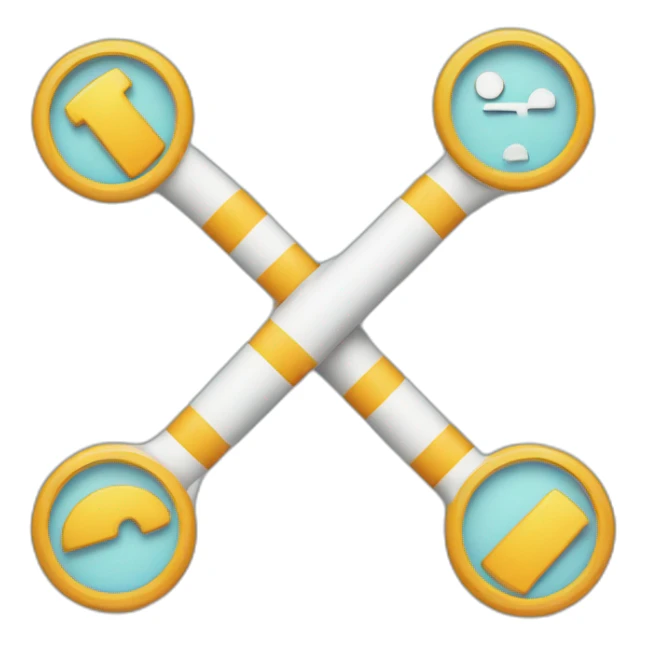 emoji split in half, with one side showing a check mark for 'true' and the other side a cross for 'false', possibly with a balance scale to represent weighing the options. sticker