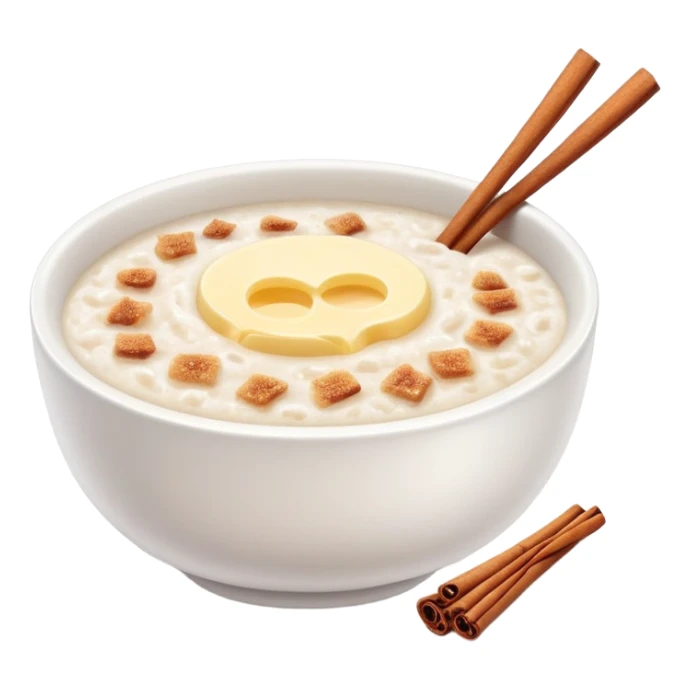 rice porridge with butter and cinnamon sugar sticker