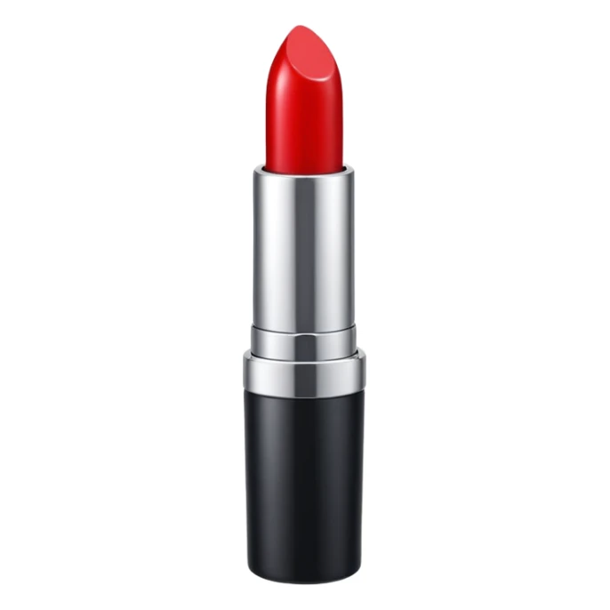 lipstick bullet, polished silver chrome, sexy beauty symbol sticker