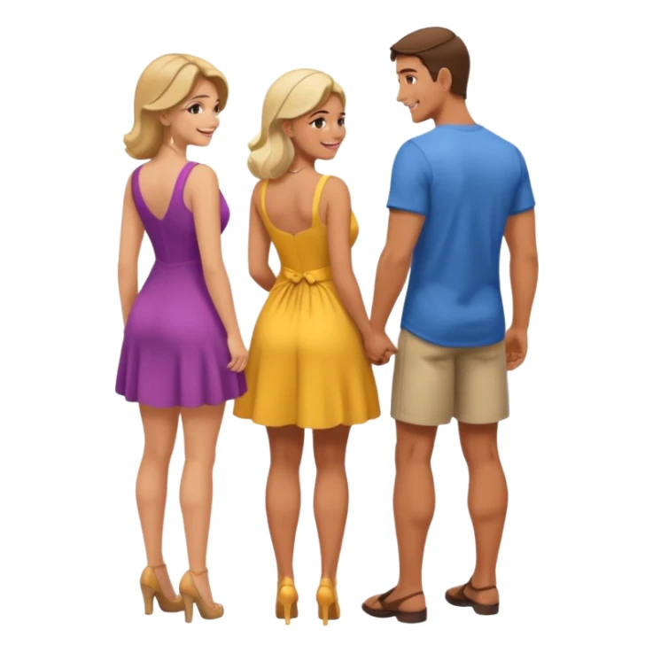 Homem olhando pra bunda de uma mulher sticker