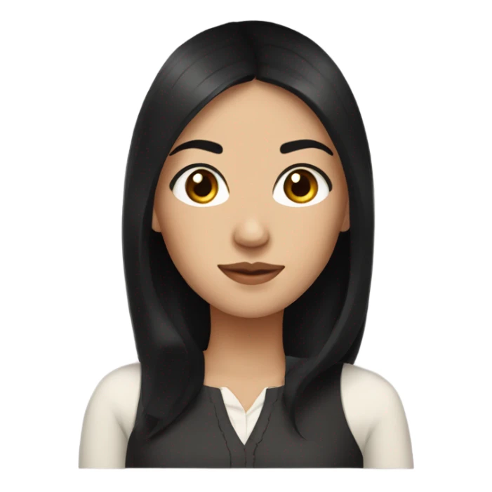 Russian woman with black hair and brown eyes sticker
