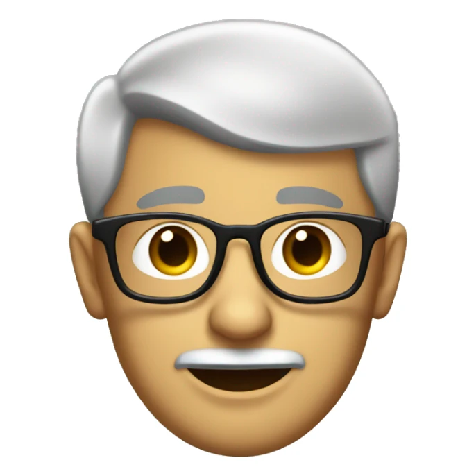 spanic Man 50s with glasses so in love sticker