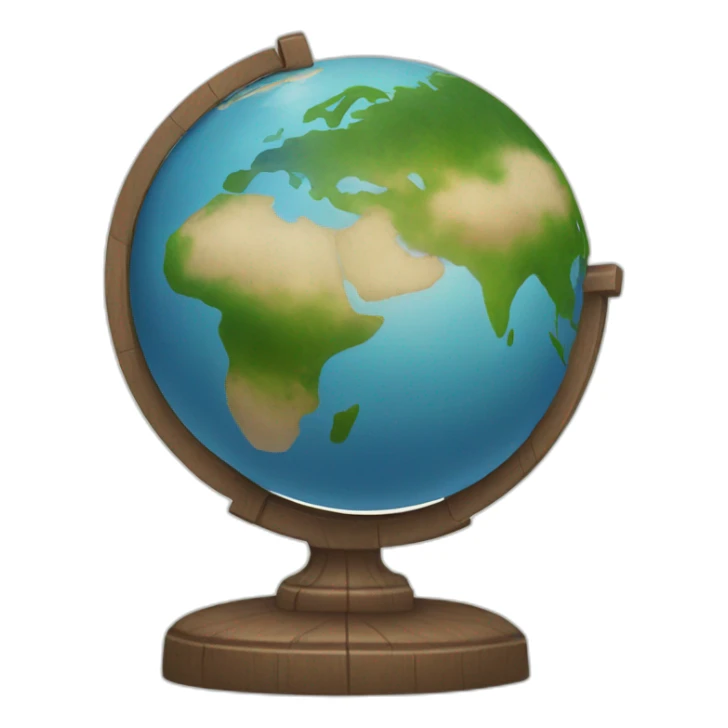 globe with an island on the top sticker