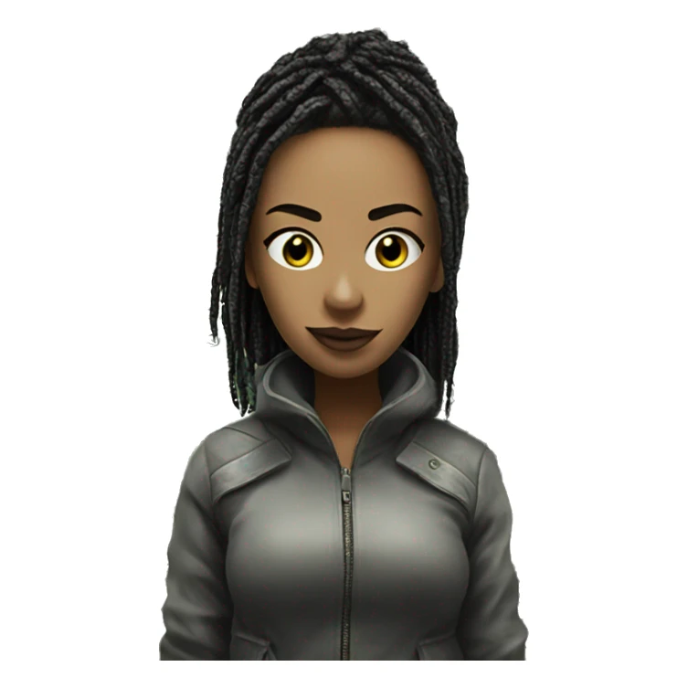 cyber punk in giant pile of money sticker