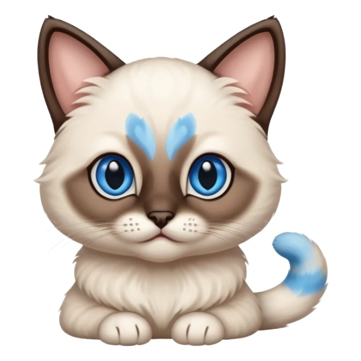 baby Siamese cat with blue eyes sticker