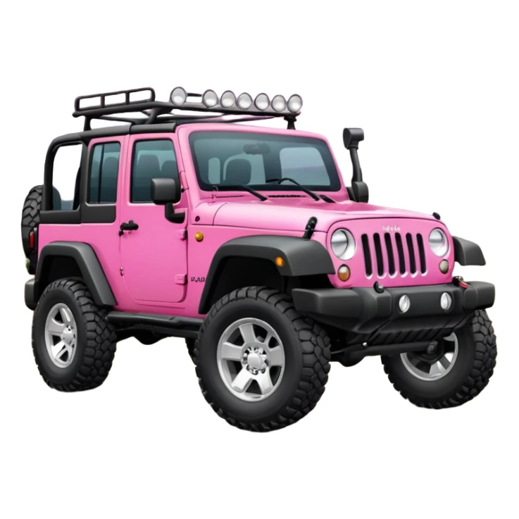 Tuscadero pink 4 door jeep wrangler sticker