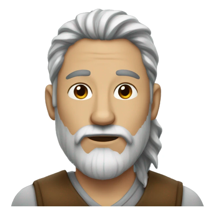 a man who is also half wolf with a brown beard and long hair sticker