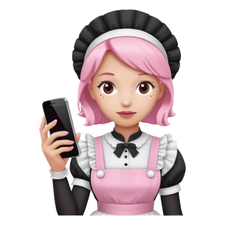 mix light pink dark pink and white girly phone maid sticker