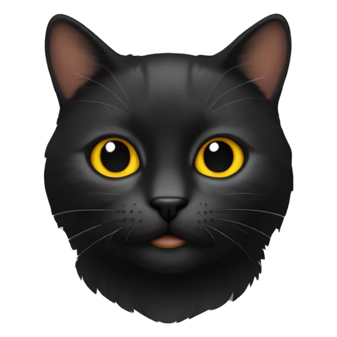 Gato negro con manches cómo de pantera y ojos amarillos  sticker