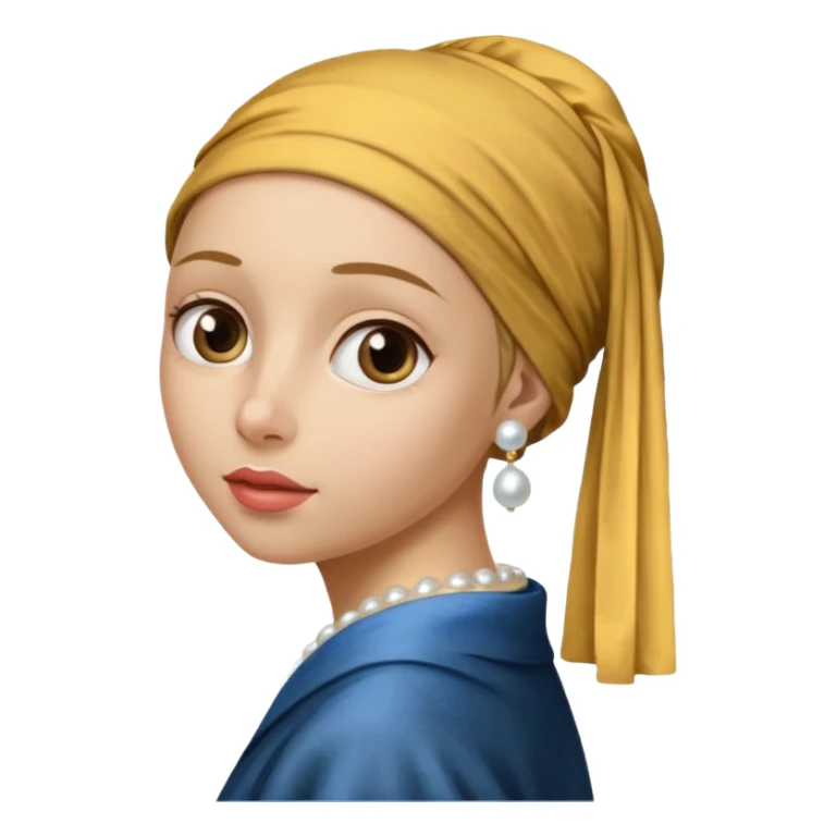 Girl with a Pearl Earring painting sticker