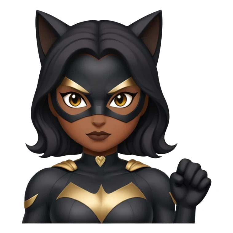 Black cat woman superhero  sticker