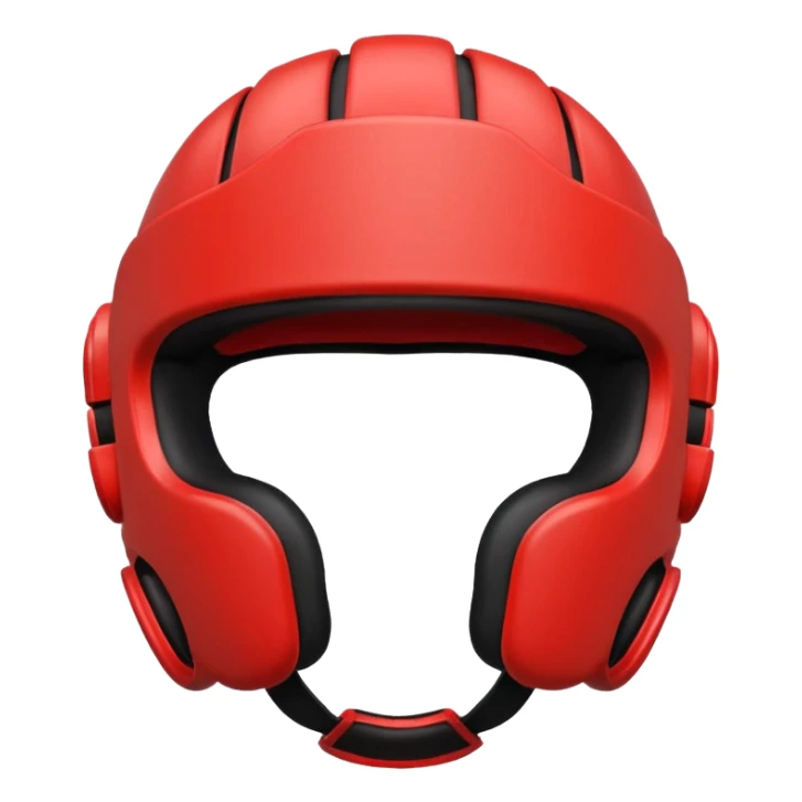 MMA headgear object icon, protective sparring helmet, padded texture, 3D cartoon, mobile game icon style, centered, clean background, no text, no watermark
 sticker