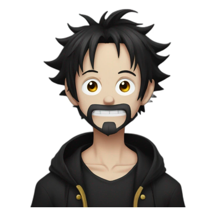 goth Luffy sticker