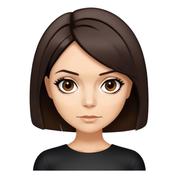 Posh Spice with dark brown hair in a bob cu sticker